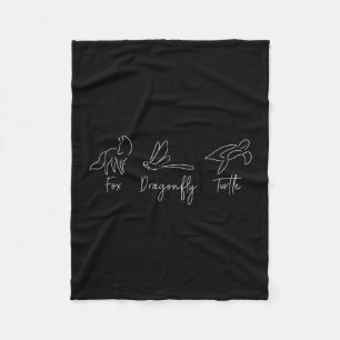Fox Dragonfly Turtle Trump Meme Minimalist Fleece Blanket