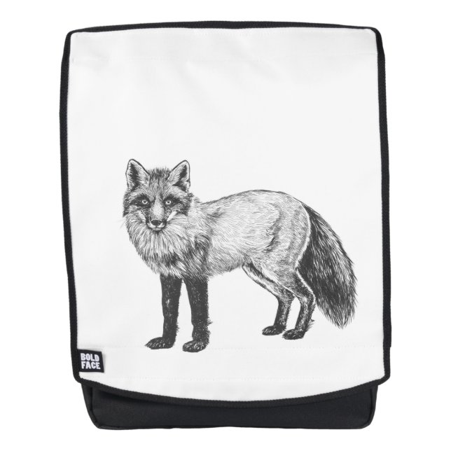 Fox drawing backpack (Front)