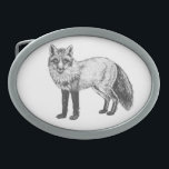 Fox drawing belt buckle<br><div class="desc">Ink illustration of a fox,  drawn for Inktober 2018.</div>