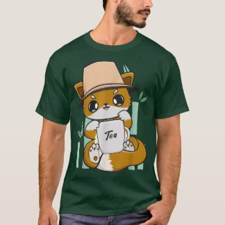 Fox Drinks Bubble Tea Milk With Boba T-Shirt