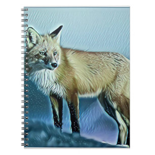 Fox Enjoying a Snowy Day Notebook
