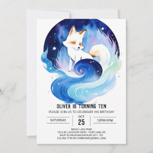 Fox Fables in the Forest Birthday Invitation
