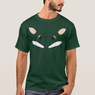 Fox Face Costume Halloween Pretend I'm A Fox Funny T-Shirt