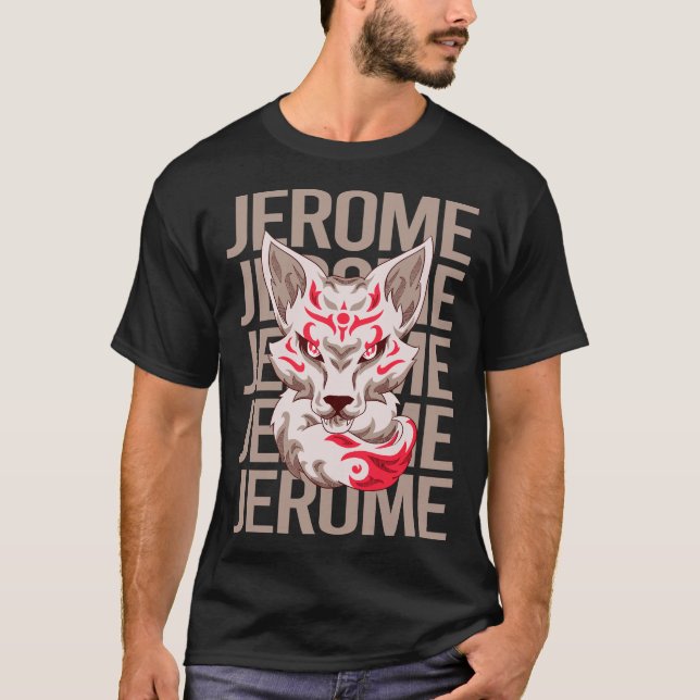 Fox Face - Jerome Name T-Shirt (Front)