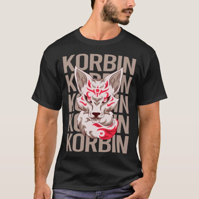 Fox Face - Korbin Name T-Shirt (Front)