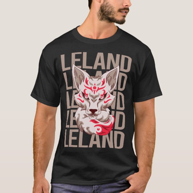 Fox Face - Leland Name T-Shirt (Front)