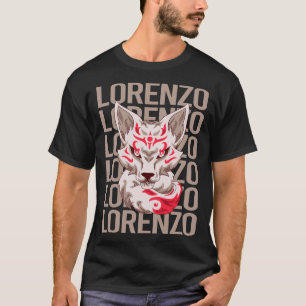 Fox Face - Lorenzo Name T-Shirt