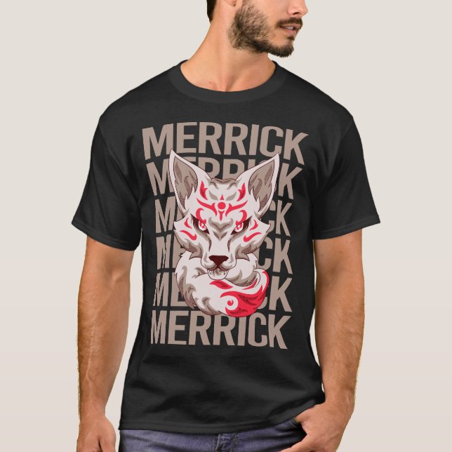 Fox Face - Merrick Name T-Shirt (Front)
