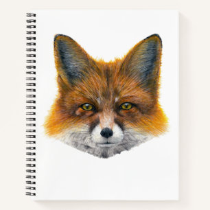 Fox face - Painting in acrylic Notebook