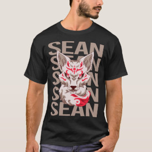 Fox Face - Sean Name T-Shirt