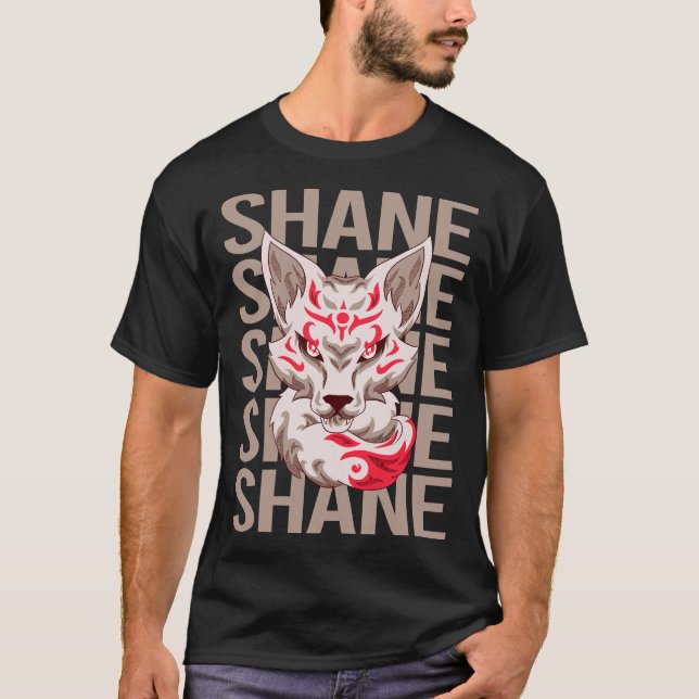 Fox Face - Shane Name T-Shirt (Front)