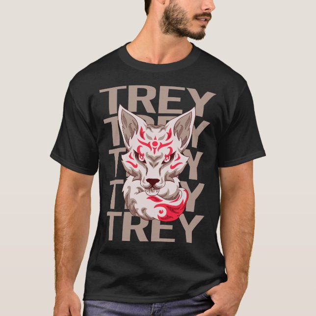 Fox Face - Trey Name T-Shirt (Front)