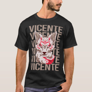 Fox Face - Vicente Name T-Shirt