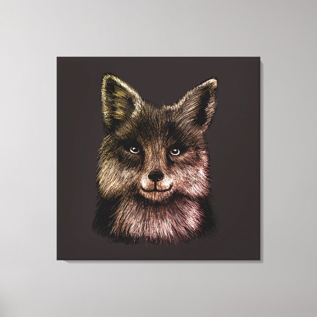 Fox face wood wall art (Front)