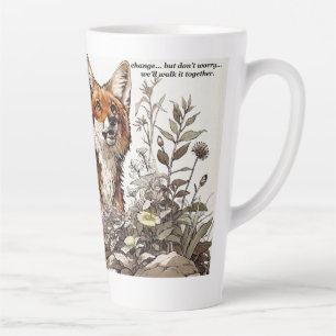 Fox Family "Change Together" Sentimental Wildlife Latte Mug