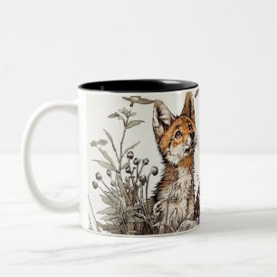 Fox Family "Change Together" Sentimental Wildlife Two-Tone Coffee Mug