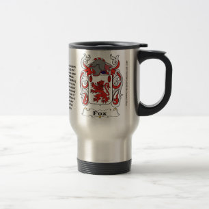 Fox Family Coat of Arms Travel Mug