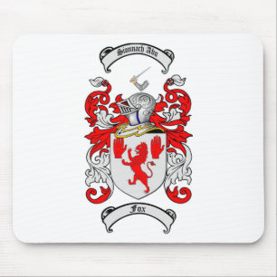 FOX FAMILY CREST - FOX COAT OF ARMS MOUSE MAT