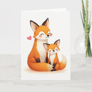 Fox Family Mothers Day Card