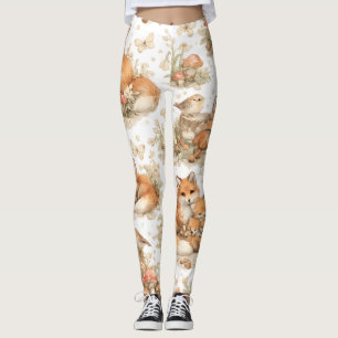 Fox Family Pattern Leggings