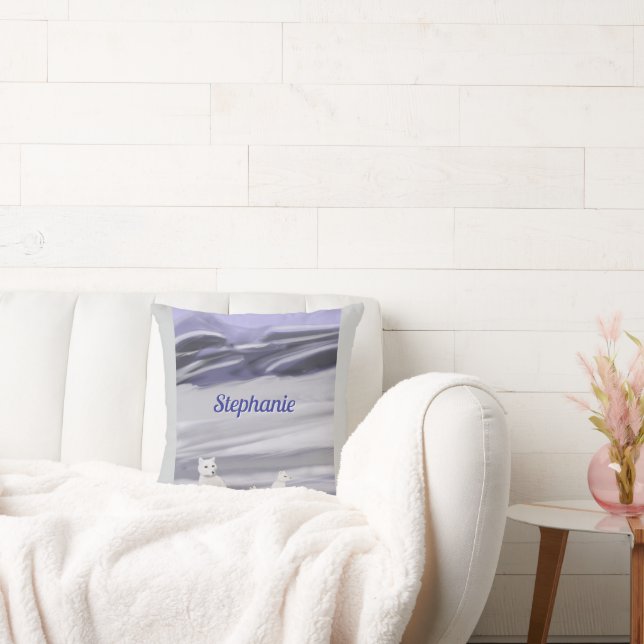 Fox Family Personalised Throw Pillow (Couch)