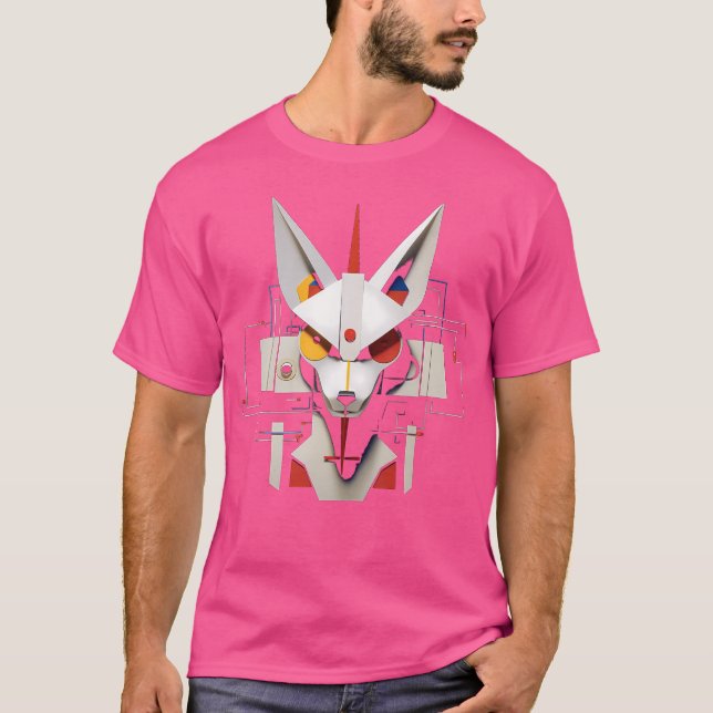 Fox Fantasy Artwork Geometric Animal Art Fox T-Shirt (Front)