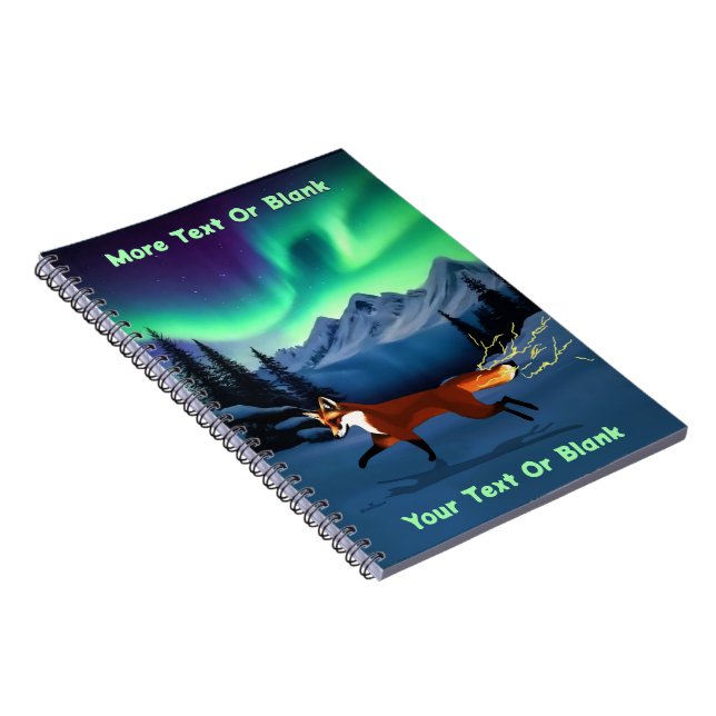 Fox Fire - Northern Lights Notebook (Right Side)