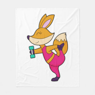 Fox Fitness Dumbbell Fleece Blanket