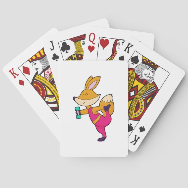 Fox Fitness Dumbbell Playing Cards (Back)