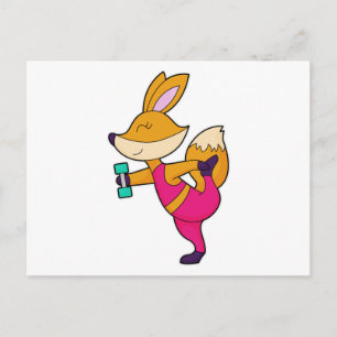 Fox Fitness Dumbbell Postcard