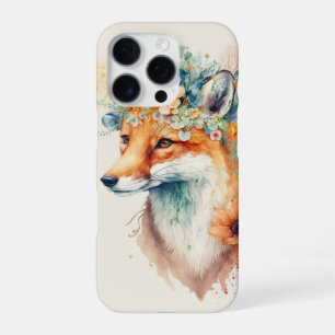 Fox Flower Crown Watercolor                        iPhone 16 Pro Case