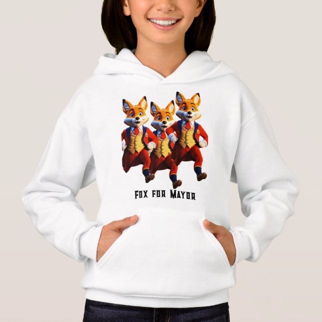 "Fox for Mayor: Vintage Vibes Tee" (Front)