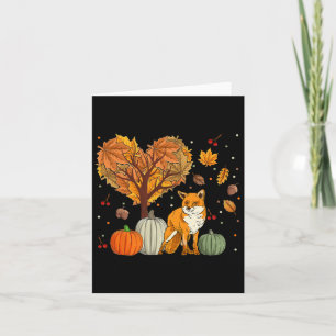 Fox For Women Men Animal Autumn Fall Season  Card