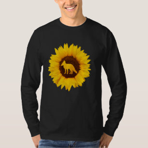 Fox  For Women Men Prairie Vixen Animal Sunflower  T-Shirt