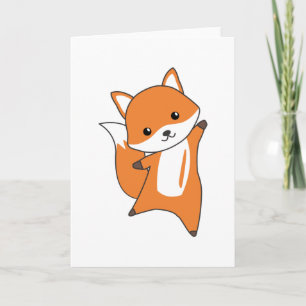 Fox Forest Animal Foxes Orange Kawaii Animals Card