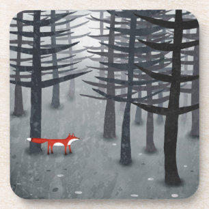 Fox Forest Art Coaster