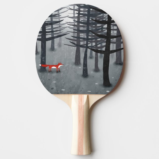 Fox Forest Art Ping Pong Paddle (Front)