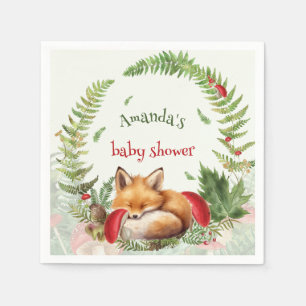 Fox Forest baby shower  Napkin