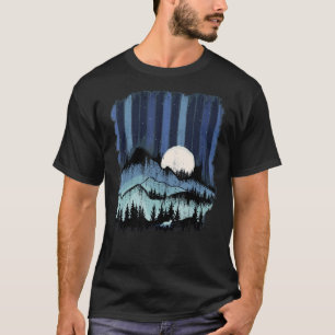 Fox Forest Landscape Hiking Wildlife Adventure Ret T-Shirt