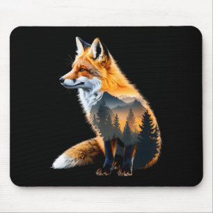 Fox Forest Nature Lover Mountains Hiking Camng Bus Mouse Mat
