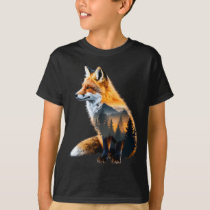 Fox Forest Nature Lover Mountains Hiking Camng Bus T-Shirt