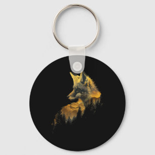 Fox Forest Nature Lover Mountains Hiking Camping H Key Ring