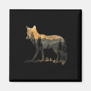Fox Forest Nature Lover Mountains Hiking Camping H Magnet
