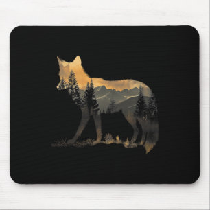 Fox Forest Nature Lover Mountains Hiking Camping H Mouse Mat