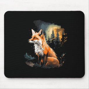 Fox Forest Nature Lover Mountains Hiking Camping H Mouse Mat