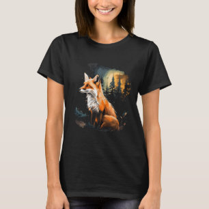 Fox Forest Nature Lover Mountains Hiking Camping H T-Shirt