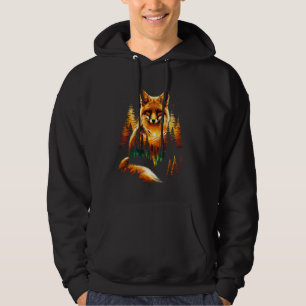 Fox Forest Nature Lover Mountains Hiking Camping Hoodie