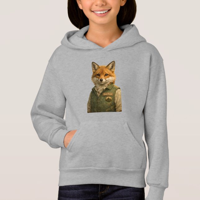 Fox Forest Ranger • Girls’ Pullover Hoodie (Front)