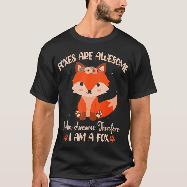 Fox Foxes Are Awesome Cute Fox Girls Boys T-Shirt (Front)