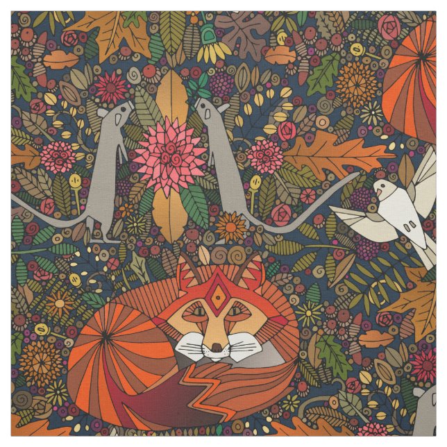 fox garden fabric (Swatch)